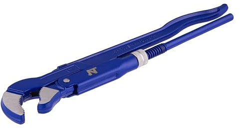 Clé serre-tube suédoise angle 45° 1', serrage maxi 40 mm Noyon et Thiebault | Mâchoires à double dentelure | Molette de verrouillage de l'ouverture | Manche long ergonomique | tête inclinée à 45°