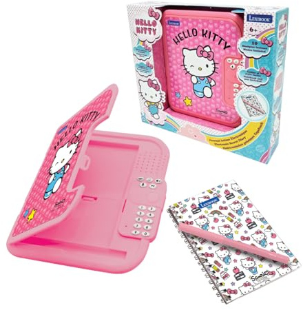 Lexibook, Diario elettronico Hello Kitty con Penna e quaderno Inclusi, Rosa/Bianco, SD50HKLXB