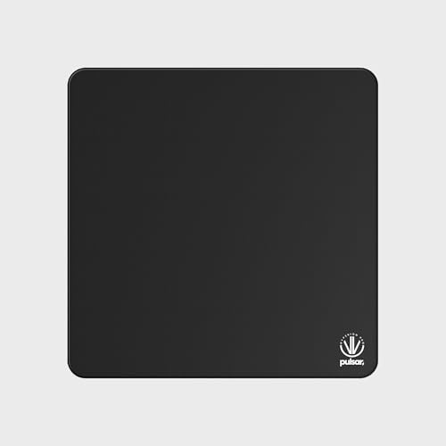 Pulsar Gaming Gears Hyperion Pro Soft Gaming Mouse Pad, XLSQ, Jet Black | Balanced Glide Speed and Braking Power, Smooth Tracking, Precise Flick Control, Interlock Knit Fabric