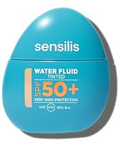 Sensilis - Fluido Solar Facial con Color, Protege e Ilumina la Piel, SPF50, Textura Ligera con Ácido Hialurónico y Antioxidantes, Tono Universal, Acabado Natural - 40 ml