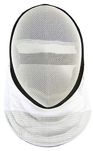 LEONARK Máscara de lámina de esgrima CE 350N Mascarilla de Grado Nacional certificada - Equipo de protección de esgrima (White, L)