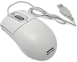 MegAsept® by Unotron MA-12 - Ratón con cable con rueda de desplazamiento, protección contra salpicaduras y lavable según IP66/NEMA4X, revestimiento antimicrobiano, USB, incluye adaptador PS/2, color