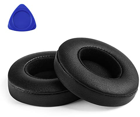 Yizhet Ersatz Ohrpolster für Beats Solo 2/3 Wireless, Schwarz | 1 Paar, Kompatibel mit Beats Solo 2/3 Wireless, Memory-Schaum, Proteinleder