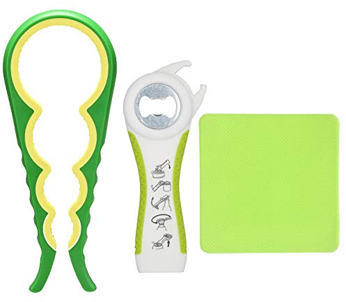 Otstar Glasöffner und Pull-Dosenöffner Kit zum Öffnen Störrischer Deckel Schwache Hände, Senioren, Arthritis und Frauen