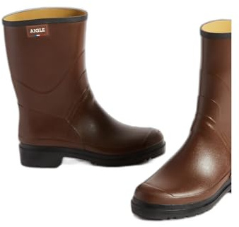 Aigle Herren Økologison Gummistiefel, Braun, 43 EU