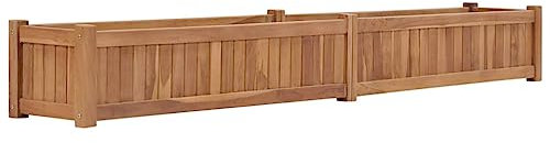 vidaXL Arriate Plantador Hierba Flor Caja Valle Jardín Aire Libre Exterior Patio Balcón Terraza 200x30x25 cm