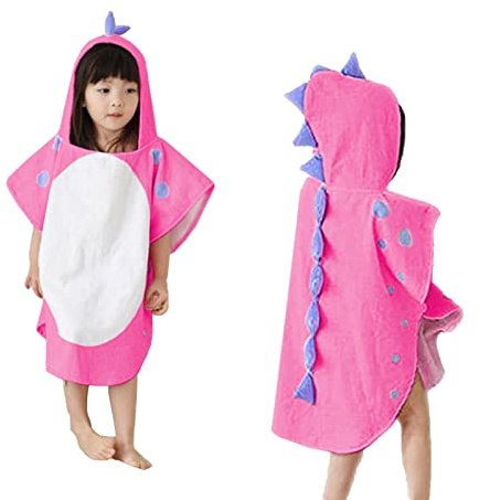 Verve Jelly Kinder Badetuch Bademantel Kinder Kapuzen Strand Schwimm Poncho Dinosaurier Muster