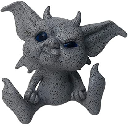 MagiDeal Baby Goblin Fairy Garden Statue Sculpture Yard Porch Patio Hallway Plant Pot Flower Bed indoor e outdoor Hotel Decor Ornament, Angry A