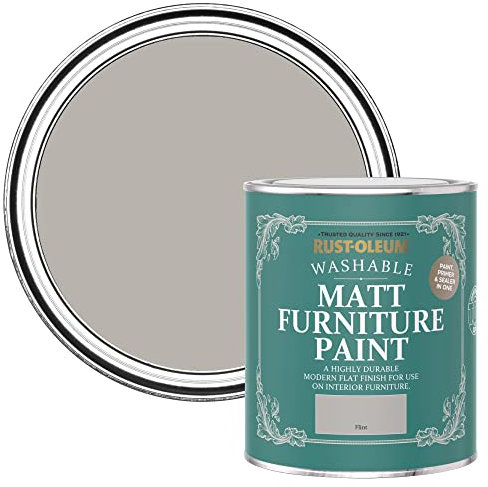 Rust-Oleum Grey Furniture Paint in Matt Finish - Flint 750ml