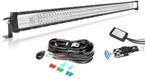 Willpower Rampe LED 132cm 675W Barre LED 12V 24V pour 4x4 Voiture Quad | LED Light Barre Lumineuse Avec Faisceau Stroboscopique, Étanchéité IP67, pour Camion Tracteur Offroad Véhicule Bateau ATV
