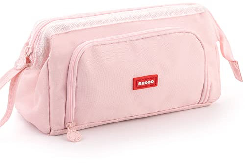 EASTHILL Federmäppchen mit grossem Pencil case Tragbare Stifttasche Tragbare kosmetisches Office High School Organizer College Studentin Mädchen Jugendliche Mädchen-Pink