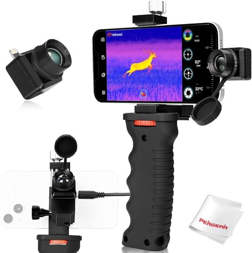 InfiRay T2 Pro Thermal Camera for iPhone, 256X192 Resolution Thermal Imager Camera, 13mm Focal Length Thermal Imager, 13.6X10.2 FOV, Hot Spot Tracking for Hunting, Up to 1300m (for iOS 13 or above)