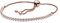 PANDORA Timeless Women's 14k Rose Gold-Plated Sparkling Strand Cubic Zirconia Slider Bracelet, Size 25, With Gift Box