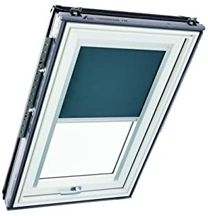Tenda Oscurante Originale Roto ZRV - Guide di Scorrimento Laterali Argento - per Finestre da Tetto delle Serie R6/R8, i8 e Classic 64/84 - Dimensioni 094/078 | 09/07 - Colore del Tessuto Grigio Scuro