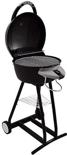 Syntrox Germany Elektrogrill Blumbria, Grillwagen, Überhitzungs- und Trockenschutz, 2000 Watt Leistung, Windschutz, Abnehmbare Fettauffangschale, Kontrollleuchte, Balkongrill