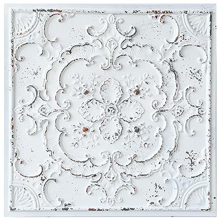 Tuiles de faux plafond，Panneau en PVC pour décoration murale，24x24 Clouer，PL19 Fissure de détresse blanc noir 10 pièces