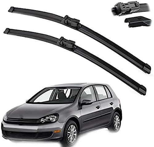 2 Stücke Auto Scheibenwischer vorne für VW Golf VI MK6 2009 2010 2011 2012 24 + 19 (LHD),Front Windschutzscheibe wischerblätter Ersatz wischerarm Set Zubehör