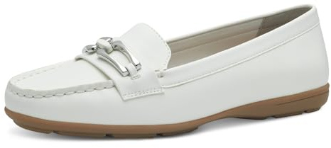 Jana Damen Slipper Leicht Vegan, Weiß (Weiß/Silber), 38 EU