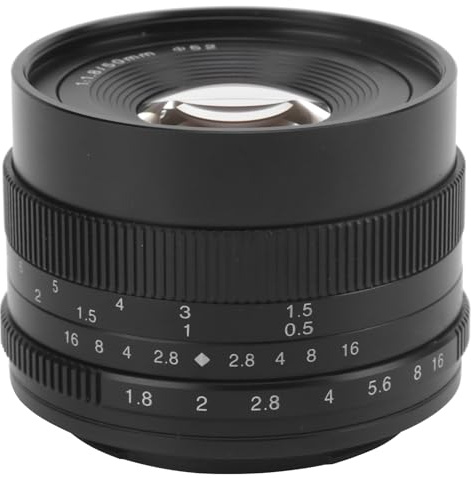 50mm F1.8 Obiettivo per Fotocamera con Attacco FX Ad Ampia Apertura Obiettivo Professionale Interamente in Metallo per XT4 XS10 XT3 XT30 Fotocamera Leggera e Compatta