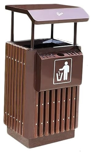 JCAKES Poubelles Poubelle extérieure poubelle galvanisée poubelle triée 30L/7.9 gallons parcs, poubelle d'attractions touristiques À l'extérieur et à la maison