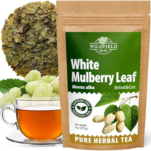50 Bags White Mulberry Tea Mulberry Leaf Herbal Tea (Morus Alba) - 50 Count 1.5g Bags Herb Hoja De Morera