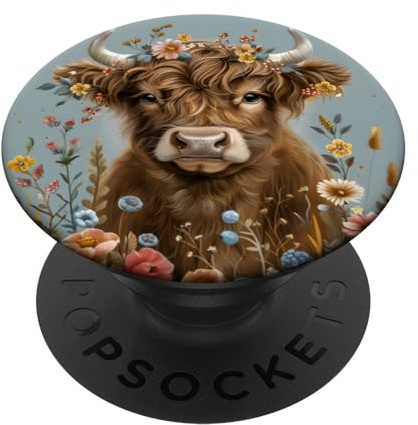 Baby Highland Cow PopSockets Adhesive PopGrip