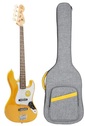 HOHIYO Bass-Tasche, 7 mm, Padding Bass-Gitarrentasche, gepolstert, weich gepolstert, für E-Bass, wasserdichte Hülle für E-Bass, grau, /