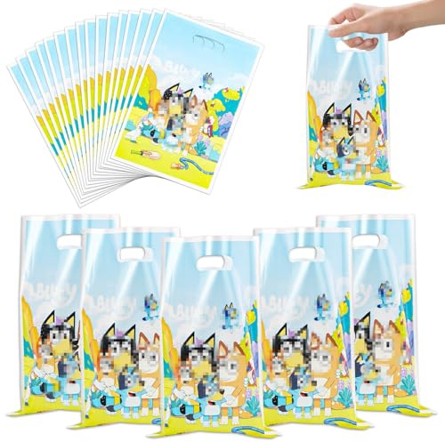 50 Stück Geschenktüten, Cartoon Geschenktüten, Geburtstagstüten, Blue-y Süßigkeiten Geschenkbeutel, Tüten Mitgebsel Kindergeburtstag, Mitbringsel Tüten für Jungen und Mädchen