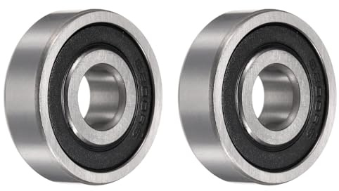sourcing map 2pcs 6200-2RS Bearing 10x30x9mm, Chrome Steel Double Rubber Seals Precision Bearing, Lubricated Deep Groove Ball Bearings, P6 (ABEC 3)