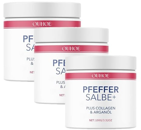 1/2/3 unidades de ungüento de pimienta Plus, repara la piel, pimienta pomada rica en pimienta, ungüento activo para broncear, rica pomada con colágeno y aceite de argán, crema facial para todos los