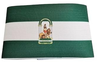 Armringar fotboll kapten flagga fotboll kapten armband elastiska fotboll kapten armband justerbara (2, Andalusien, 8 x 30 cm)
