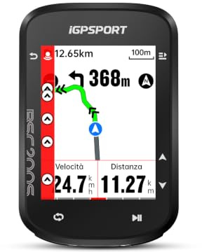 iGPSPORT BSC200S GPS Bicicleta, Navegación con un Toque, Monitorización de Movimiento, Reanudación de Ruta, Ciclocomputador Compatible con Radar y Luz Trasera Inteligente, Impermeable IPX7