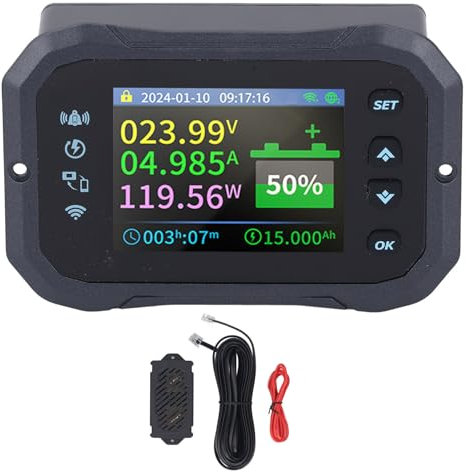 Misuratore di Coulomb Telecomando Monitor capacità Batteria Voltmetro di Potenza 10 V A 100 V Amperometro Digitale 0 A 100 A Tester Coulomb per, Auto, Barca, Uso Domestico