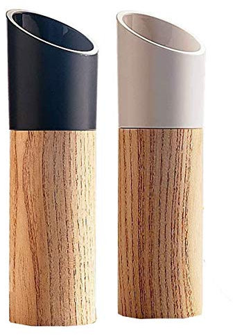 TONZN Juego de Molinillo de Sal y Pimienta de Madera: el Juego Premium Incluye Molinillo de Sal y Pimienta, salero y pimentero salero y pimentero (Juego de 2)
