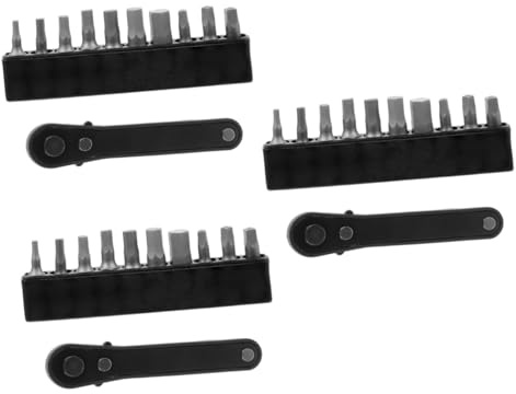 Lurrose 3 Set Cacciavite Chiave Inglese Riparazione Chiave A Cricchetto Chiave Cricchetto Chiavi Cricchetto Utensili Officina Set Avvitatore Inserti Cacciaviti Set Acciaio Black 11 Pezzi*3