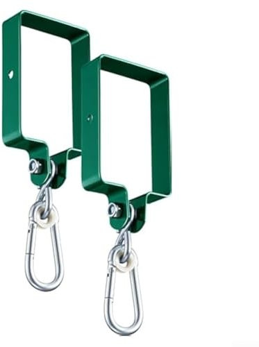 JoyousMall Schaukelständer aus Stahl, Schaukel-Set, Zubehör, Spielplatzausrüstung mit 10 Haken zum Verbinden von Rossbeam Holz-Set (2 Stück)