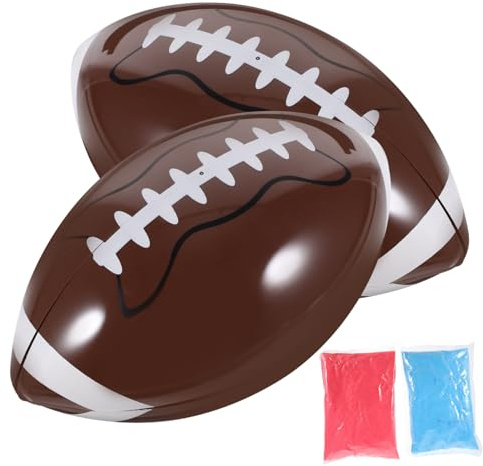 Cabilock 2Pièces Ballon De Rugby Gender Reveal De Poudre Colorée pour Prénatale Décoration Anniversaire Et Chacun