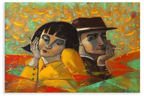 XYSWDD Gemälde für Paare, romantische Wandbilder, moderne Leinwandkunst, Wanddekoration, Poster, Zuhause, Bar, Restaurant, Garage, Café, Geschenk, 30 x 45 cm