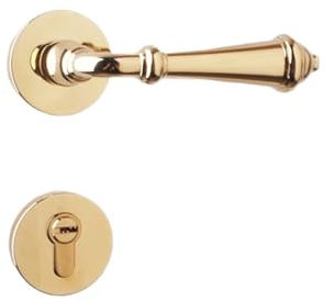 JAQVCTSC Serratura for porta, luce, lusso, semplice, nordica, for interni, camera da letto, maniglia in legno, silenziosa, magnetica, divisa(Brightchrome[doorlock])