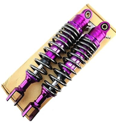 Ammortizzatori Moto 2 Pezzi Per Yamaha Motor Scooter Nmax ATV Quad Dirt Bike 320mm Ammortizzatore Ad Aria Per Moto Sospensione Posteriore Universale Moto Sospensione(320mm Purple)