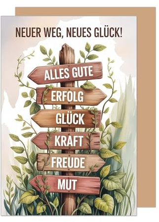 Edition Seidel Premium Glückwunschkarte zum Abschied mit Umschlag. Abschiedskarte mit Spruch Grußkarte Karte Ruhestand Jobwechsel neuer Weg Arbeit Kollegen Mann Frau (AS165 SW025)