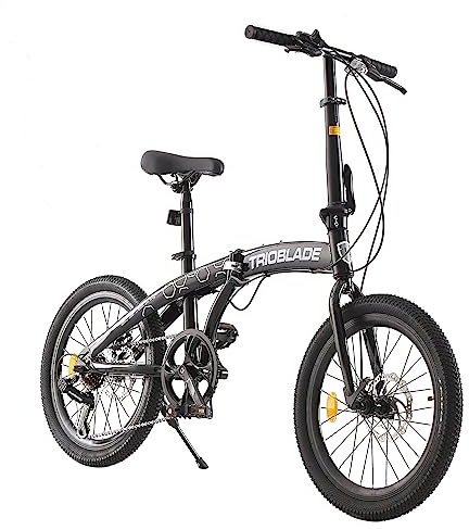 LSLIFE 20 Zoll Klappfahrrad für Erwachsene 7-Gang Shimano Antrieb Klappfahrrad Leicht Aluminium Rahmen Scheibenbremse Klappfahrräder für Frauen Männer (Grau)