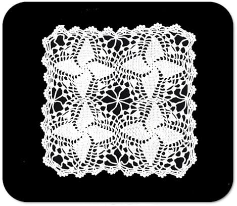 Centrino Quadrato ad Uncinetto in Cotone, 25x25 cm - Per proteggere i Mobili, Casa Shabby Chic - Scelta Colore (5CN)
