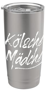 Kölsche Mädche Colonia Chica Köln Amante Para Mujer Vaso térmico de acero inoxidable de doble pared