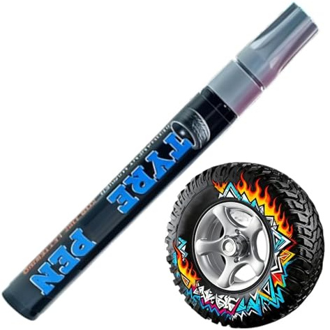 Genérico Däckmarkör, permanent och icke-blekbar och snabbtorkande däckmarkör, penna ritning och märkning i metall, motorfordon, motorcyklar och