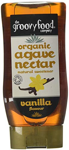 Groovy Food Company Organic Agave Nectar Vanilla Flavour, Amber, 250ml, Pack of 3