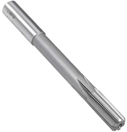 sourcing map Chucking Reamer 3/8, H7 HSS Lathe Machine Reamer 6 Straight Flutes, Round Shank Milling Cutting Tool, Reaming Drill Bit for Stainless Steel Metal Hole