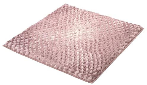 Kleine Wolke Badteppich Cory Old Rose 60 x 60 cm | OEKO-TEX zertifiziert, rutschhemmende Unterseite, für Fußbodenheizung, maschinenwaschbar, 100% Polyester