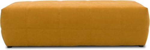 DOMO. collection Polsterhocker Brandon, Sitzhocker, Fußhocker, Hocker 150 x 60 x 40 cm (BxTxH), gelb (mango) | Hocker mit rechteckiger Form als Sitz- und Fußhocker, flexibel einsetzbar, 150 x 60 x 40 cm (BxTxH)