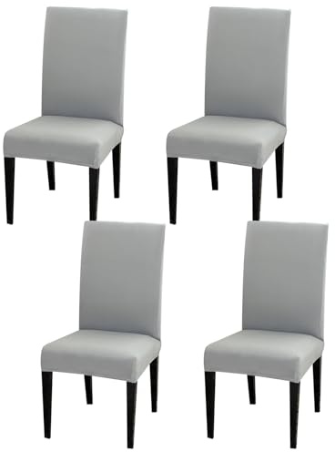 Aisprts Dining Room Chair Covers Slipcovers Set of 4 Stretch Removable Washable Dining Chair Protector Decoration Cover Seat Slipcover for Hotel, Ceremony, Banquet, Kitchen, Restaurant, Home